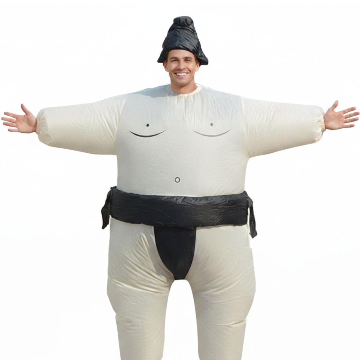 Adult Inflatable Sumo Wrestler Costume - Black (One Size Fancy Dress)