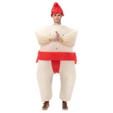 Adult Inflatable Sumo Wrestler Costume - Red (One Size Fancy Dress)