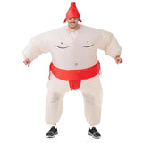 Adult Inflatable Sumo Wrestler Costume - Red (One Size Fancy Dress)