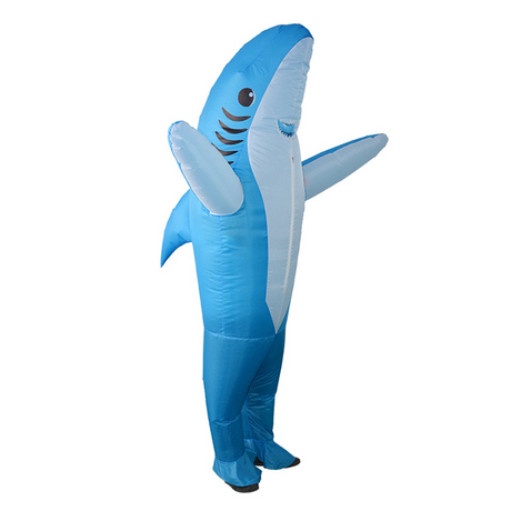 Adult Inflatable Shark Costume - 200cm Blow Up w/ Fan - One Size (Halloween & Fancy Dress)