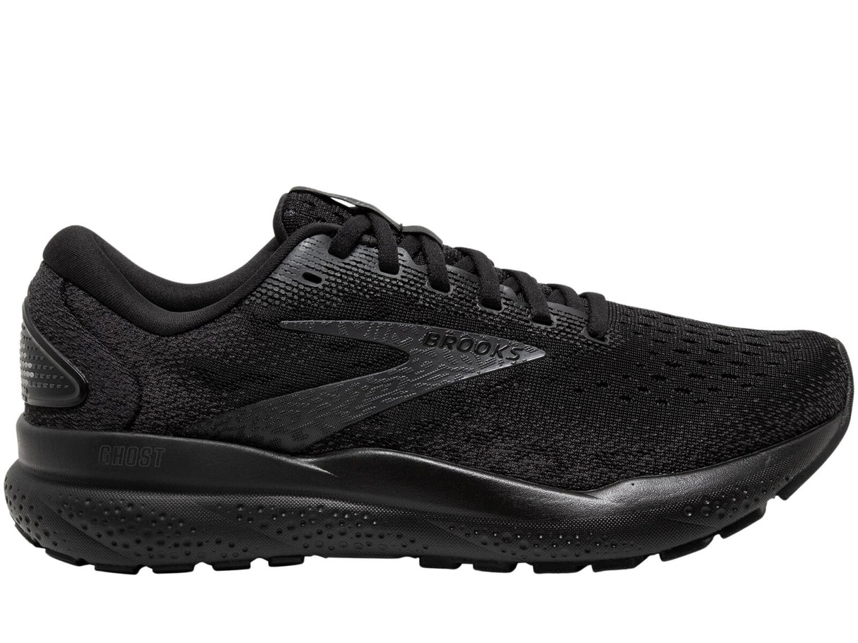 Womens Brooks Ghost 16 Running Shoes (D Wide) in Black/Black/Ebony – Size 11