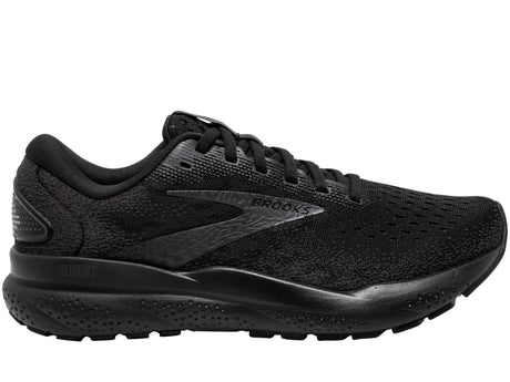 Womens Brooks Ghost 16 Running Shoes (D Wide) in Black/Black/Ebony – Size 11