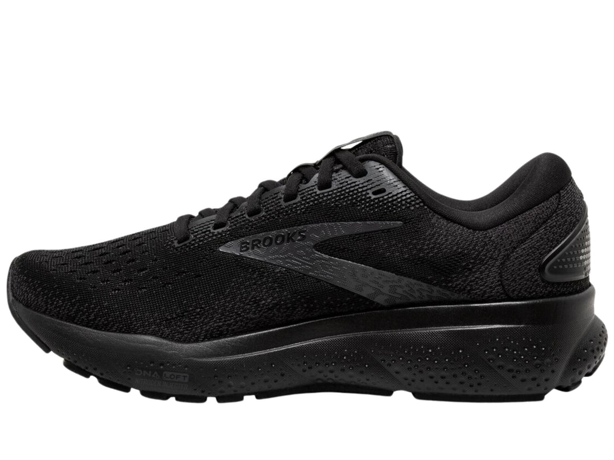 Womens Brooks Ghost 16 Running Shoes (D Wide) in Black/Black/Ebony – Size 11