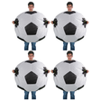 4x Adult Giant Inflatable Soccer Ball Costume Bulk Pack - World Cup, One Size (Group Costume for Halloween & Fancy Dress)
