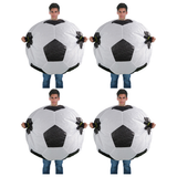 4x Adult Giant Inflatable Soccer Ball Costume Bulk Pack - World Cup, One Size (Group Costume for Halloween & Fancy Dress)
