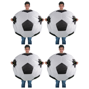 4x Adult Giant Inflatable Soccer Ball Costume Bulk Pack - World Cup, One Size (Group Costume for Halloween & Fancy Dress)