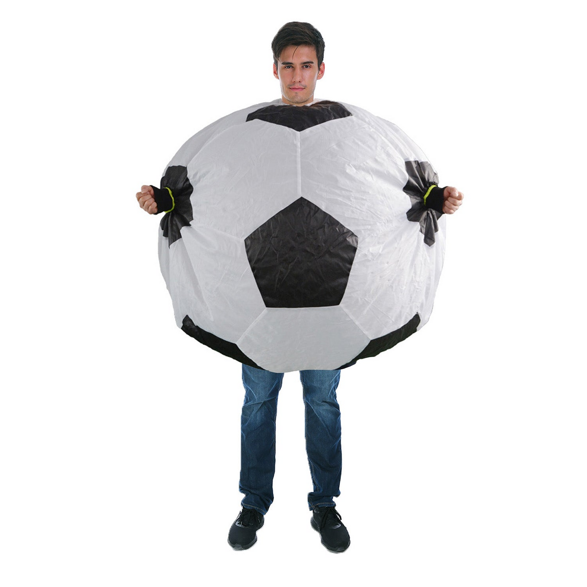 Adult Giant Inflatable Soccer Ball Costume - Football/World Cup - One Size (Halloween & Fancy Dress)
