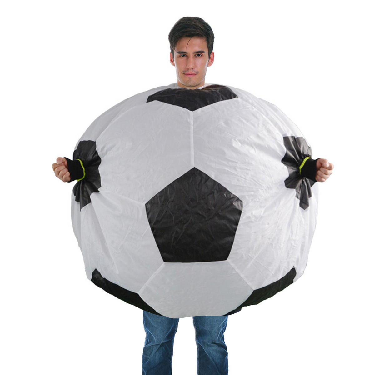 Adult Giant Inflatable Soccer Ball Costume - Football/World Cup - One Size (Halloween & Fancy Dress)