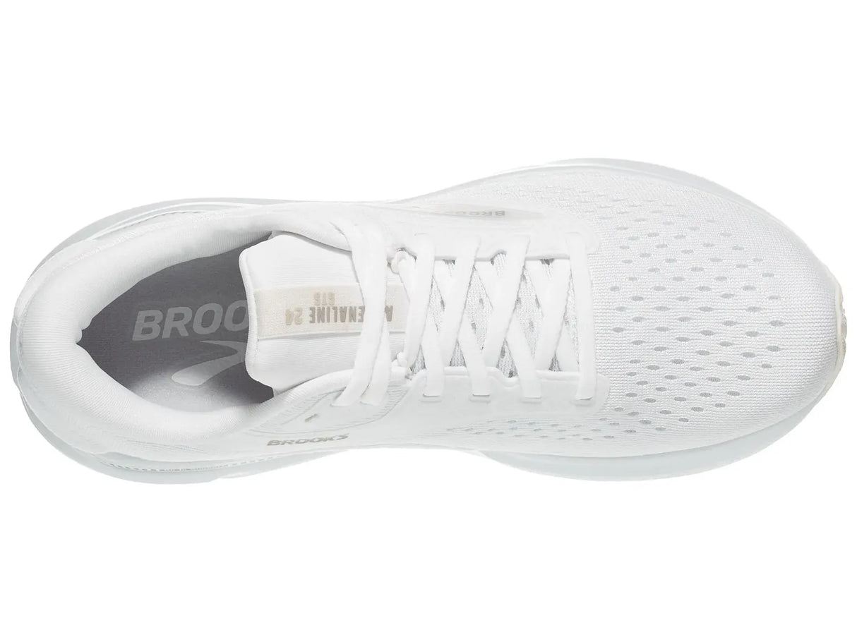 Brooks Adrenaline GTS 24 Womens Running Shoes Stability DNA Loft v3 in White/Oyster