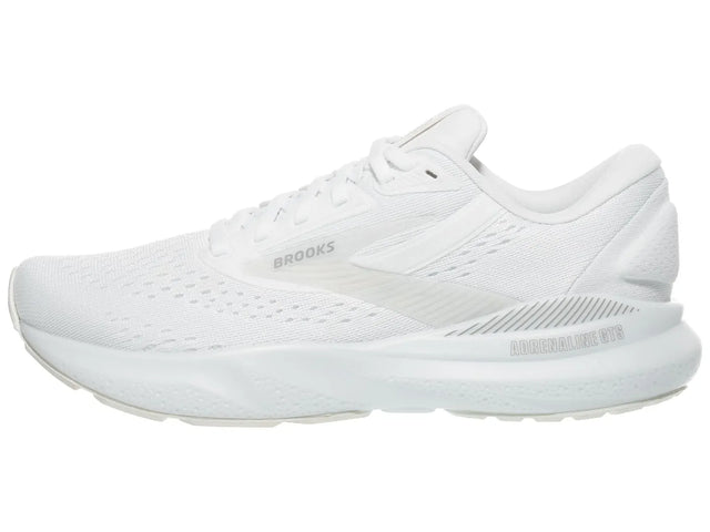 Brooks Adrenaline GTS 24 Womens Running Shoes - White/Oyster (Stability Sneakers/Runners)