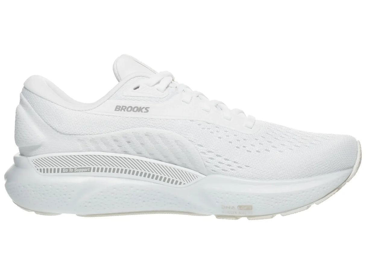 Brooks Adrenaline GTS 24 Womens Running Shoes Stability DNA Loft v3 in White/Oyster