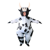 Adult Black/White Inflatable Milk Cow Costume - One Size (Halloween & Funny Fancy Dress)