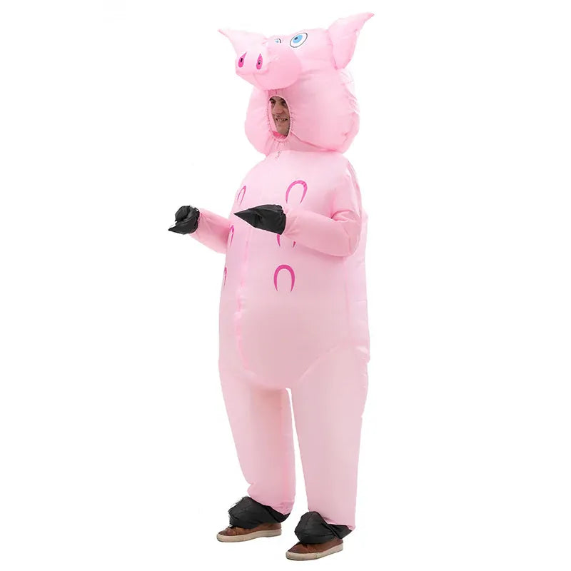 Adult Pink Inflatable Pig Costume - Funny Animal - One Size (Halloween & Fancy Dress)