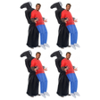 4x Adult Inflatable Grim Reaper Costume Bulk Pack - One Size (Group Costume for Halloween & Fancy Dress)