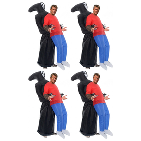 4x Adult Inflatable Grim Reaper Costume Bulk Pack - One Size (Group Costume for Halloween & Fancy Dress)