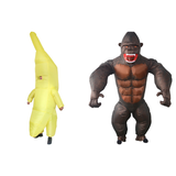 Banana & Gorilla Couples Costume Set - Inflatable Funny Halloween Fancy Dress