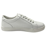 Rivers Womens LIV Leather Zip Sneaker Shoes in White