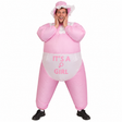 Adults Inflatable Baby Party Costume Hens Stag Bucks Gender Reveal - It's A Girl (Pink)