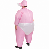 Adults Inflatable Baby Party Costume Hens Stag Bucks Gender Reveal - It's A Girl (Pink)