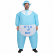 Adults Inflatable Baby Party Costume Hens Stag Bucks Gender Reveal - It's A Boy (Blue)