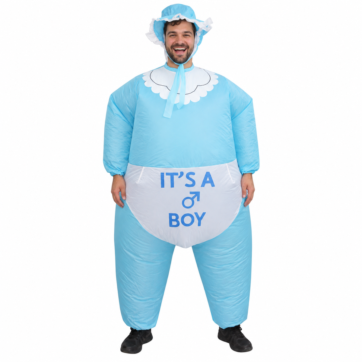 Adults Inflatable Baby Party Costume Hens Stag Bucks Gender Reveal - It's A Boy (Blue)