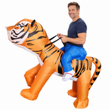 Adult Inflatable Tiger Rider Party Costume Halloween 