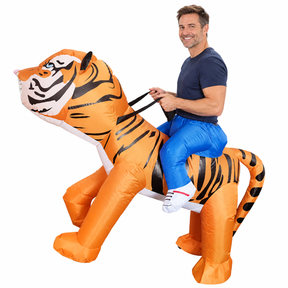 Adult Inflatable Tiger Rider Party Costume Halloween 