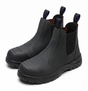 Rivers Orass Leather Steel Cap Toe Chelsea Safety Work Boots - Black (Slip On Shoes)