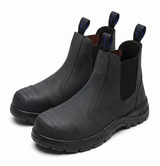 Rivers Orass Leather Steel Cap Toe Chelsea Safety Work Boots - Black (Slip On Shoes)