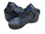 Rivers Olson Leather Steel Cap Toe Safety Work Boots  - Black (Lace-Up Shoes)
