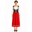 Womens Bavarian Oktoberfest Beer Lady Party Halloween Costume (Red)