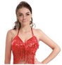 Adult Sequin Fringe Top in Red