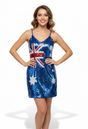 Womens Australian Flag Sequin Dress - Australia Day & Aussie Party Costume