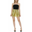 Womens Gold Sequin Fringe Tassel Skirt - Dance Costume/Fancy Dress Party