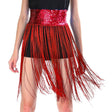 Sequin Belt w/Fringe Skirt 20s Flapper Dance Costume Party - Red