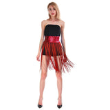 Sequin Belt w/Fringe Skirt 20s Flapper Dance Costume Party - Red