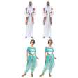 Arabian Nights Group Costume Set - 2x Sheikh + 2x Jasmine Princess (Halloween & Fancy Dress)