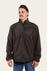 Ringers Western 2-in1 Pathfinder Mens Reversible Jacket Ripstop Fleece in Black