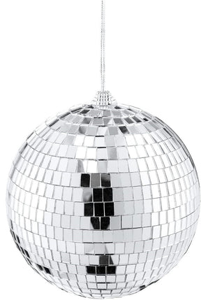 15cm Disco Mirror Ball - Shiny Silver Light for Dance Party/New Years Eve