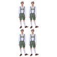4x Adult Green/White Beer Costume Bulk Pack - Oktoberfest (Halloween & Fancy Dress)