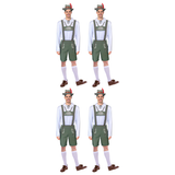 4x Adult Green/White Beer Costume Bulk Pack - Oktoberfest (Halloween & Fancy Dress)