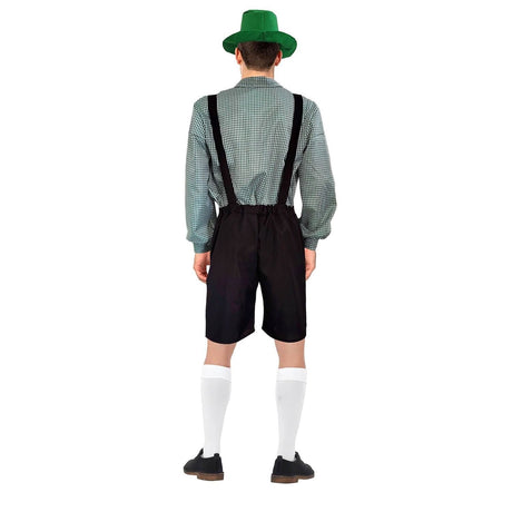 4x Adult Green Checkered Beer Man Costume Bulk Pack - Oktoberfest (Halloween & Fancy Dress)