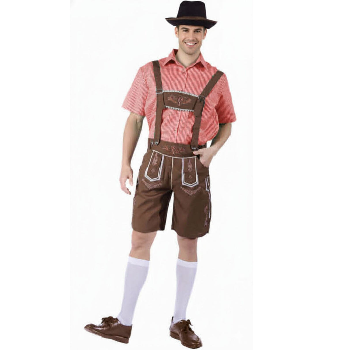 Mens Lederhosen Costume - Oktoberfest Bavarian Beer Man (Halloween & Fancy Dress)
