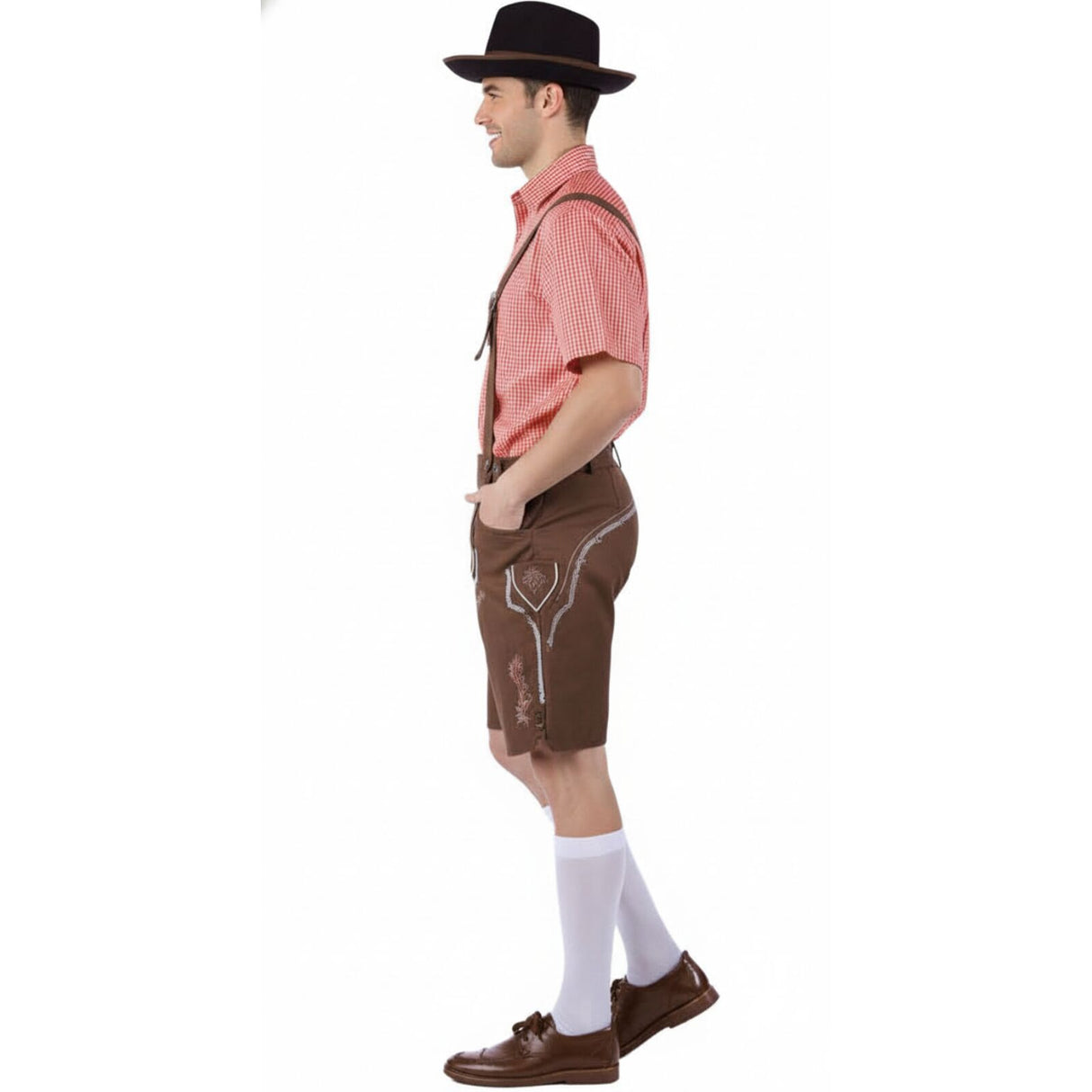 Mens Lederhosen Costume - Oktoberfest Bavarian Beer Man (Halloween & Fancy Dress)