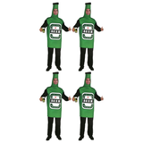 4x Mens Beer Bottle Group Costume Bulk Pack - Oktoberfest Bavarian