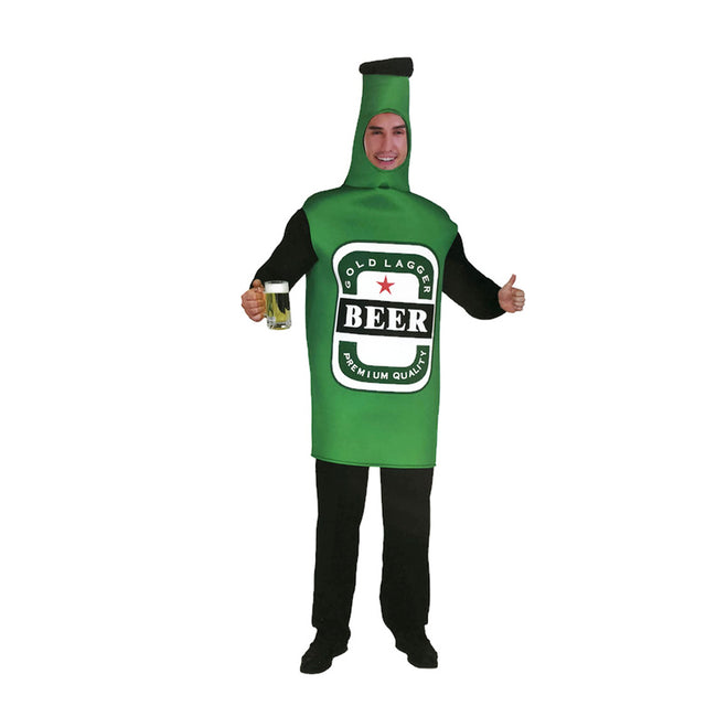 Mens Beer Bottle Costume - Oktoberfest Bavarian (Halloween & Fancy Dress)