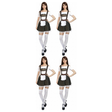 4x Womens Bavarian Beer Girl Costume Bulk Pack - Oktoberfest German (Halloween & Fancy Dress)