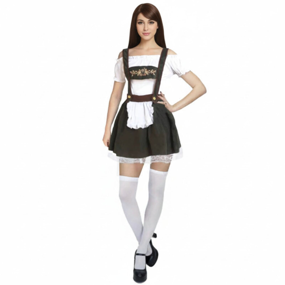 Womens Bavarian Beer Girl Costume - Oktoberfest German (Halloween & Fancy Dress)