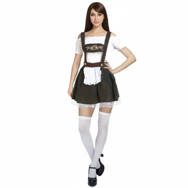 Womens Adult Beer Girl Bavarian Costume Oktoberfest German Cosplay Outfit