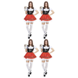 4x Adult Beer Girl Dress Costume Bulk Pack - Oktoberfest Bavarian (Halloween & Fancy Dress)